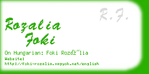 rozalia foki business card